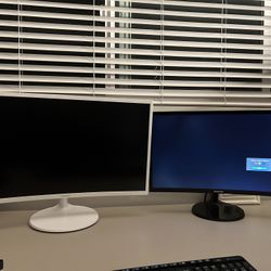 Samsung Monitor 27” White / 24” Black
