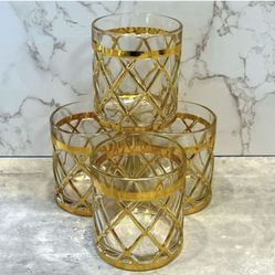 Set Of 4 Old Fashioned Glasses Brand New