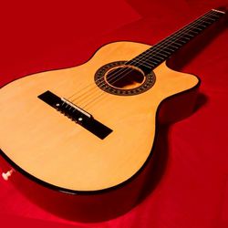 BRAND NEW! Acoustic / Classical Guitar with Soft Case / Gig Bag, Strap, Strings, and More!