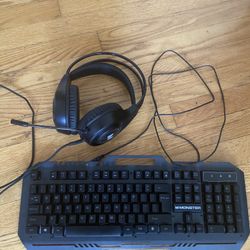 Monster Brand Headset And Keyboard 
