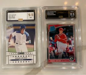 2018 Panini Donruss Optic Rated Rookie Shohei Ohtani & Leaf RC Ohtani Graded Lot
