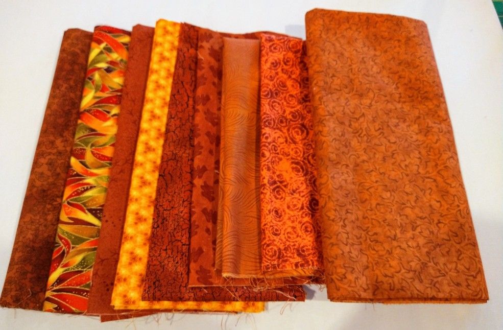 Quilt Fabric--2 7/8+ yds Orange Bundle 2