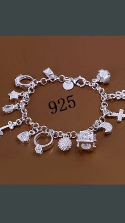 Sterling silver stamped 925 charm bracelet! Brand new