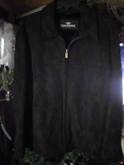 DOCKERS BLK SUEDE JACKET (NEW)