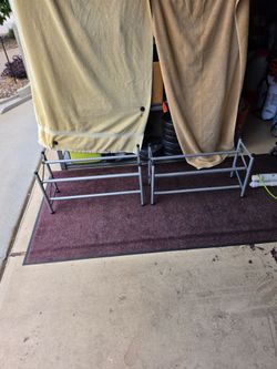 Two Expandable Metal Shoe Racks