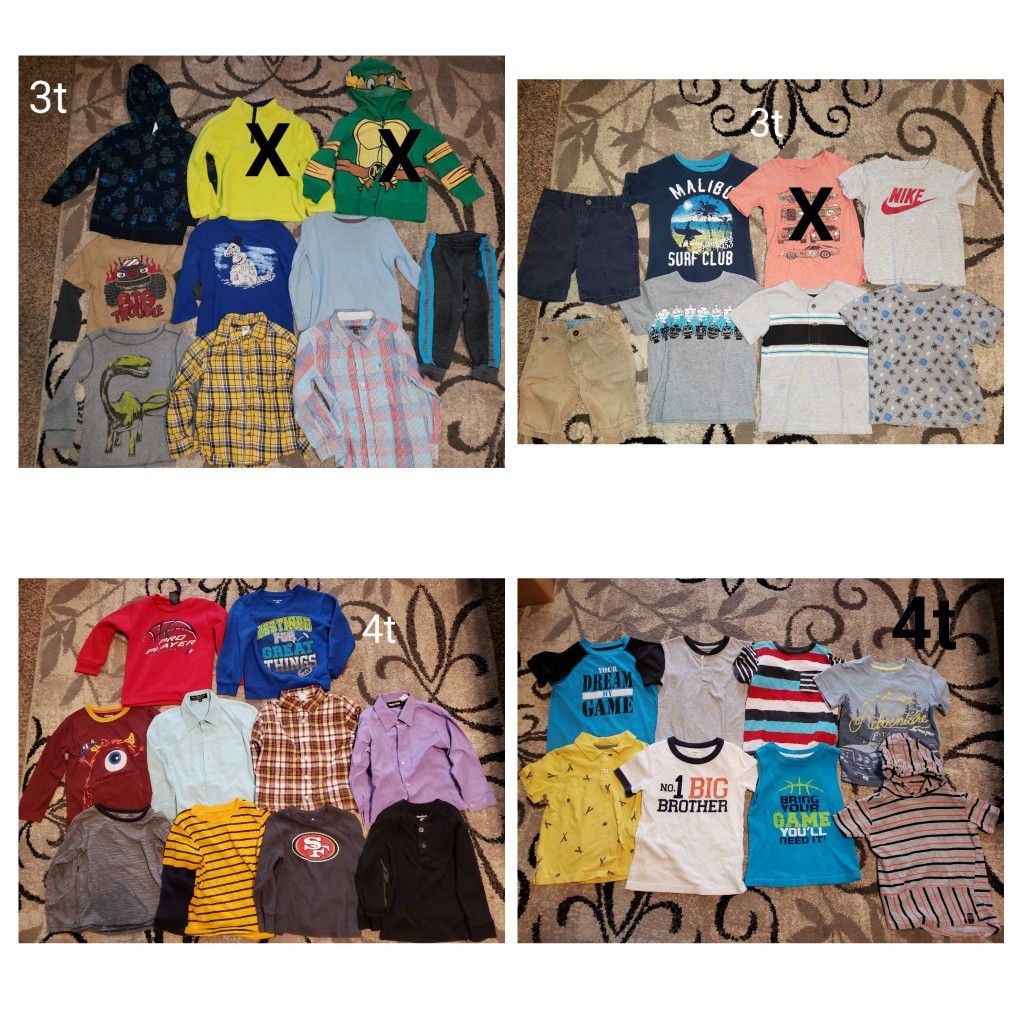 Boys clothes 3t and 4t