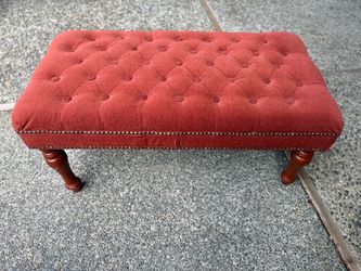 Rust upholstered bench $20