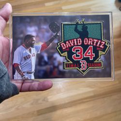 David Ortiz Final Season Commemorative Patch Red Sox Fenway 34