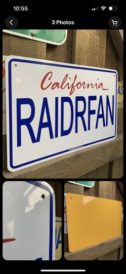 RAIDERS Sign California License Plate 18x12