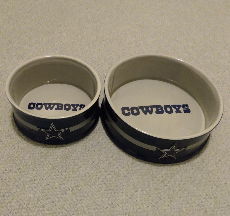 NEW NFL DALLAS COWBOYS APPETIZER GAME DAY SERVING BOWLS - 2 PIECE SET