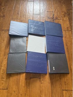 3 Ring Binders - nine total - various sizes