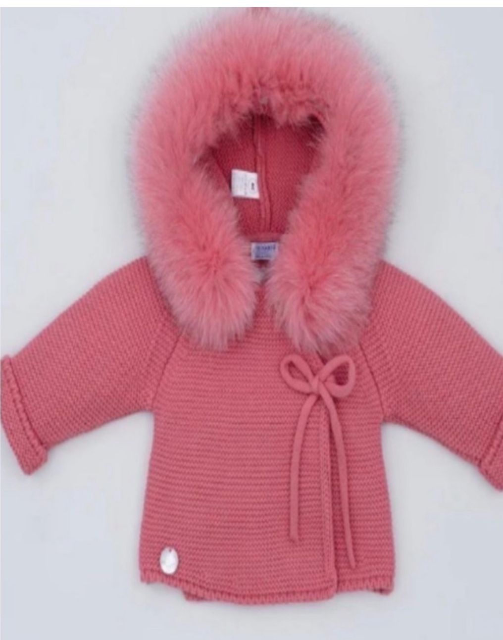 Pangasa knitted jacket/ sweater with rear fur 