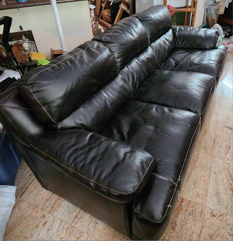 Leather Sofa Couch 