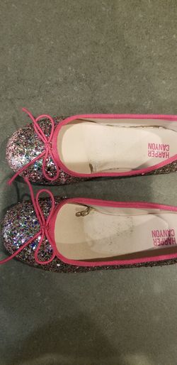 Girls glitter ballet flats size 13
