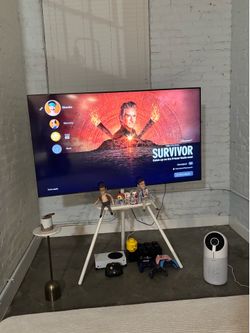 55 in Samsung with tv easel included like new