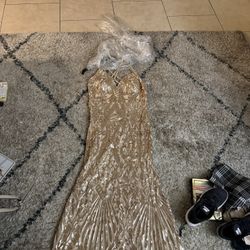 ✨ Gold Formal Dress – Size XL ✨