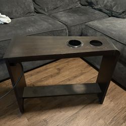 Side Table With Outlets 