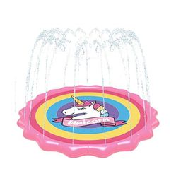 Sprinkler Mat with Rainbow Unicorn
67in