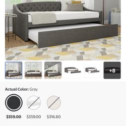 Twin Upholstered DayBed With Trundle