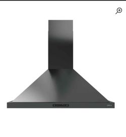Zephyr Ombra 36" 600 CFM Wall Mount Kitchen Range Hood Black Stainless Steel