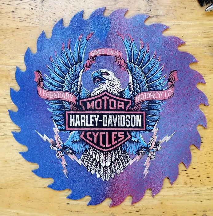 Decorative Harley Davidson Saw Blade 