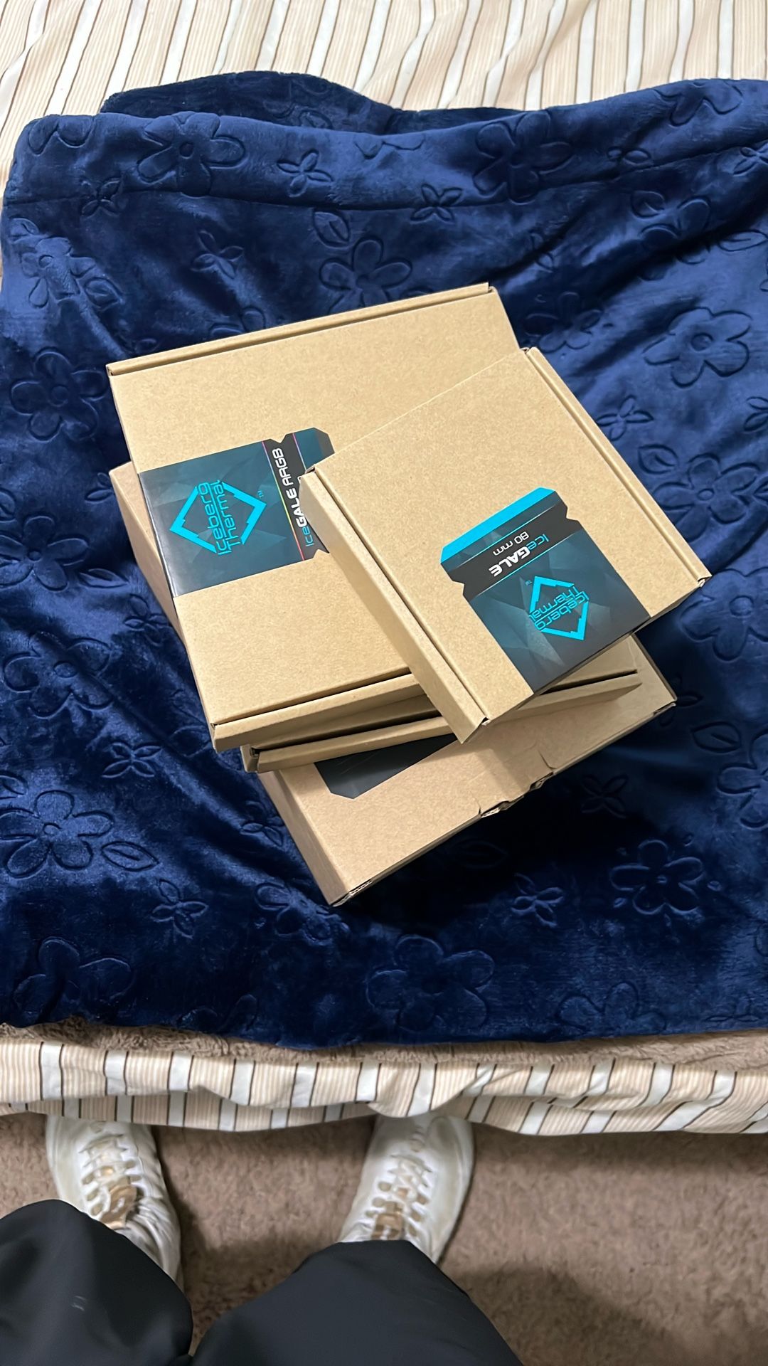 Ice Gale 80mm fan, 120mm fan, and CPU cooler w thermal past for PC