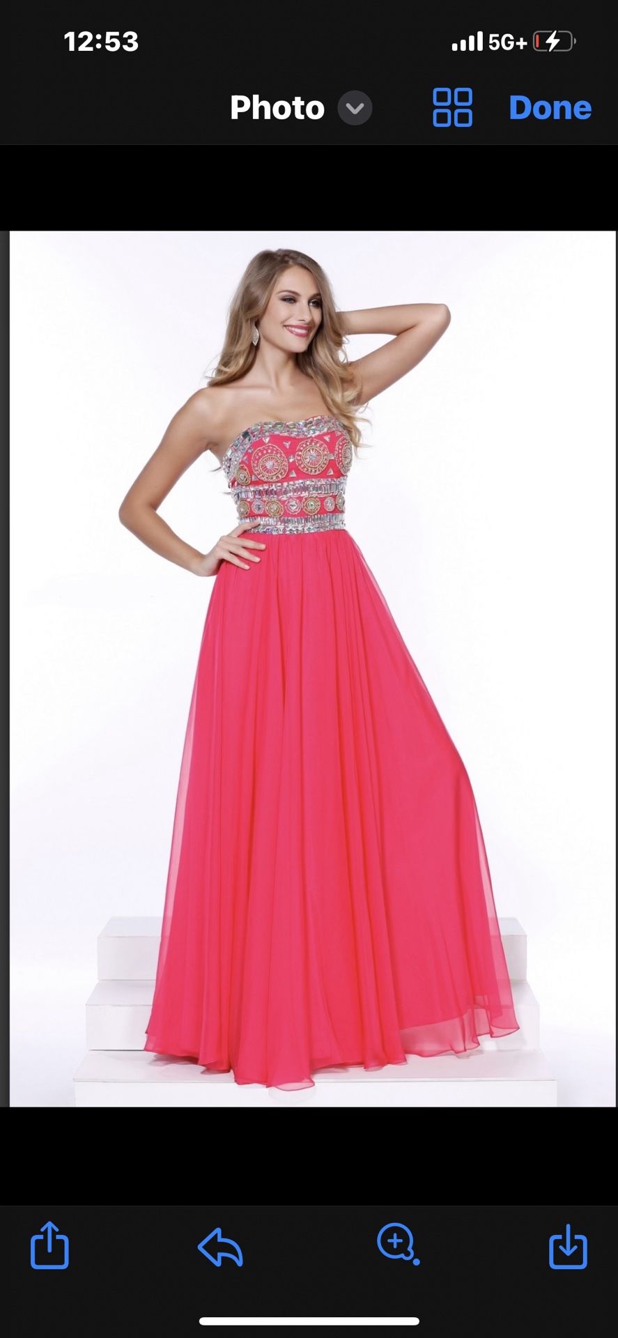 BEAUTIFUL PINK FORMAL EVENING GOWN