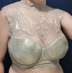 Victoria Secret Gold Shine Lace Bra
