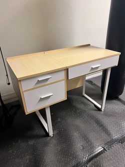 Modern Desk/Vanity with mirror & drawers - $100