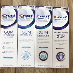 $20 For 4 tubes Crest pro-health Gum toothpaste 4.8oz Exp:2027