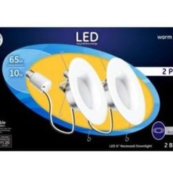 LED Recessed Light Bulbs, R30 Kit, Soft White, Indoor, 8-Watts, 2-Pk.