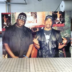 Tupac 2Pac X Notorious BIG Biggie Music Poster Foam Board Supreme