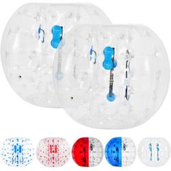 Happybuy Inflatable Bumper Balls, 2PCS Bumper Bubber Balls 4FT, Inflatable Bumper Ball PVC Material, Inflatable Body Zorb Ball for Adults & Teens Outd