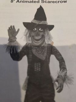 BIG 8' Happy Scarecrow Greets Everyone from Your Porch or Entry!!