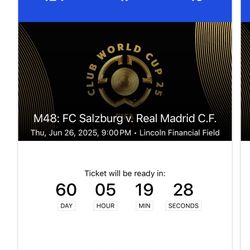 Real Madrid Vs Fc Salzburg Tickets For Sale 