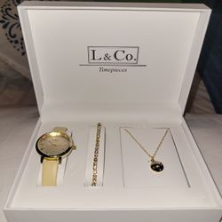 L & Co Timepieces   Watch, Bracelet and Chain