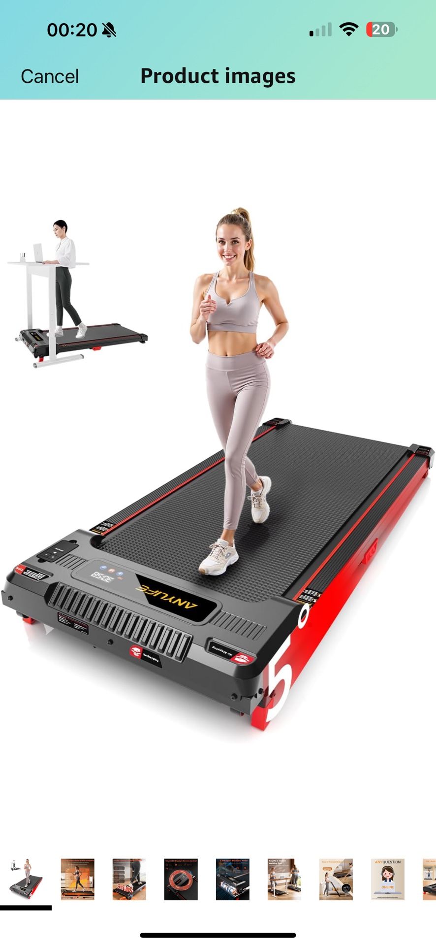 Walking Pad Treadmill, Anylife Incline Walking Pads Under Desk 330lb Capacity, 2.5HP Portable Treadmills for Home, Compact Treadmill Small Running Pad
