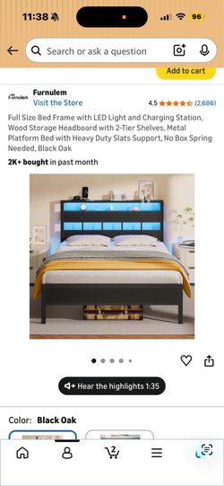 Full size bed frame