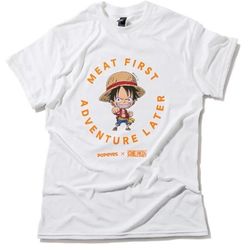 SIZE: M 2026 ONE PIECE X POPEYES EXCLUSIVE T-SHIRT LIMITED TEE LUFFY