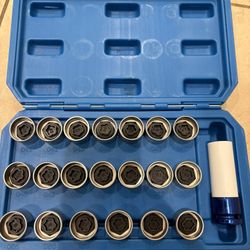 Wheel Lock Nut Socket Adapter Set, Wheel Anti-Theft Lug Nut Removal Tool, Anti-Theft Screw Remover