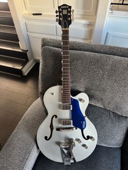 Gretsch G6118T Players Edition Anniversary Bigsby 2-Tone Iridium Silver/Azure Metallic