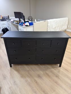 IKEA Black 8-Drawer Wood Dresser