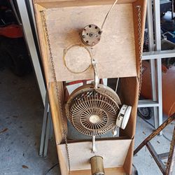 Wind chime Display Wood Rack Hanging Light And Fan
