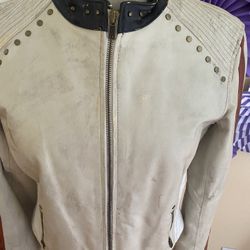 Genuine Leather Motorcycle Jacket womens Medium