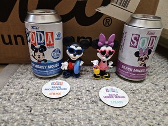 Beach mickey and Minnie mouse funko soda