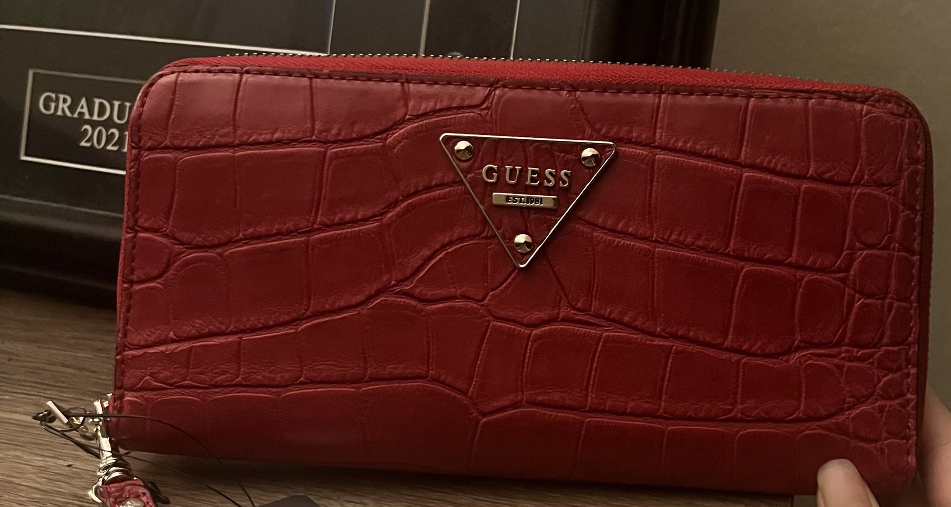 Small Red Guess Wallet