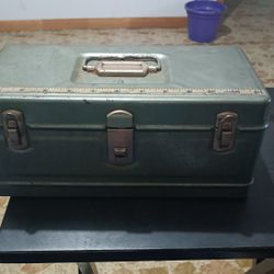 Vintage Metal Tackle Boxe And Goodies 