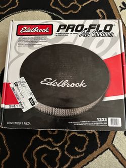 Edelbrock 1223 Pro-Flo Black 14" Air Cleaner Assembly 5-1/8 Carb