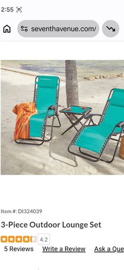 Lounge chairs and table for sale set of 3