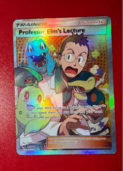 Pokemon Professor Elm's Lecture Full Art, Lost Thunder #213 (Lightly Played)